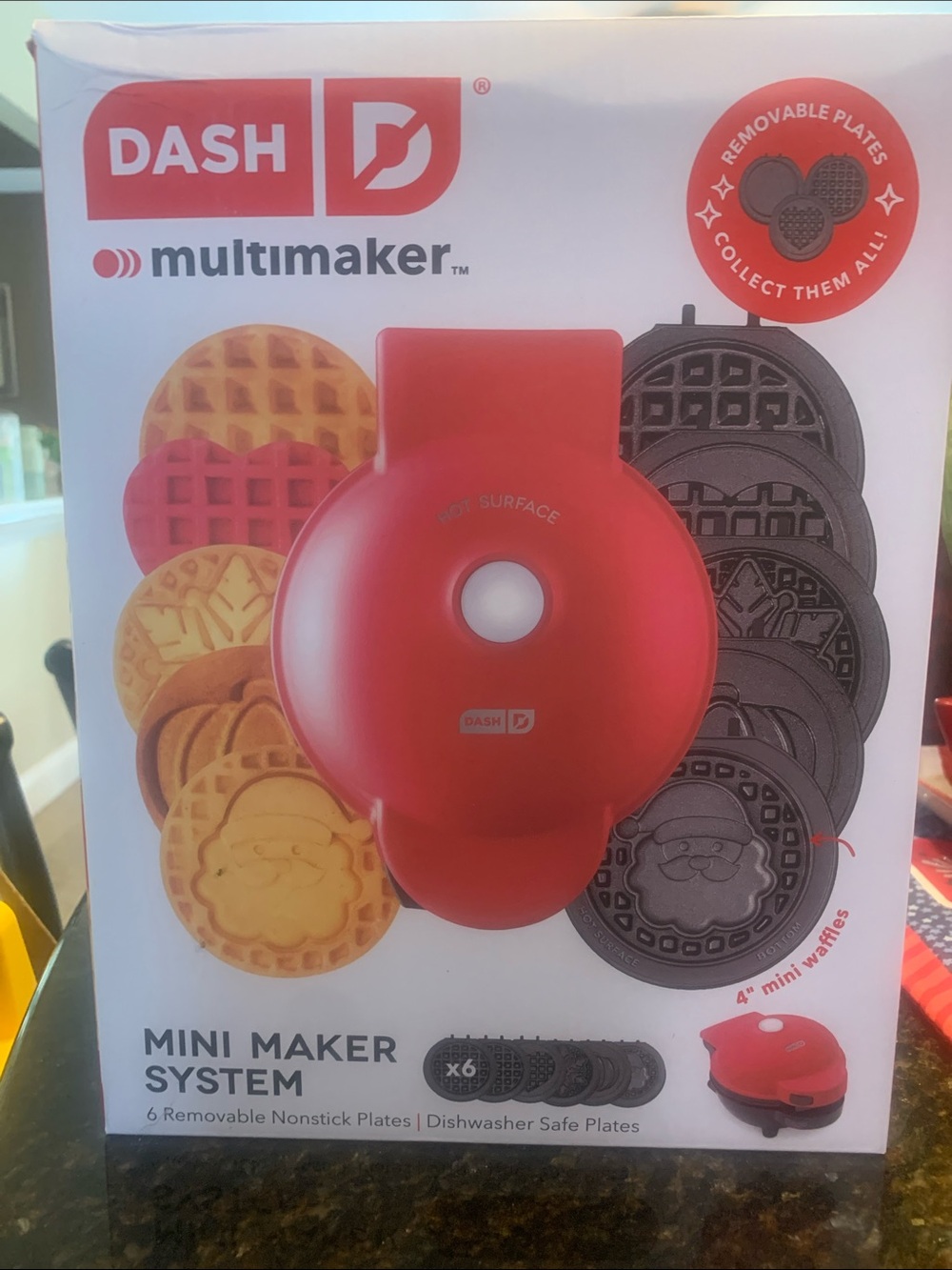 USED ONE TIME! Dash Multimaker Mini Waffle Maker - Red